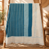 Vintage Kantha Quilt Peach Orange Green Cotton Throw – Handmade Indian Bedspread 60 x 90 Inches - Image 5