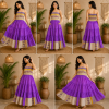 Purple Yellow & Beige Maxi Dress – Strapless Smocked Tiered Boho Printed Summer Dress - Image 7