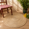 Handmade Round Jute Rug – Natural Braided Boho Area Rug – Rustic Farmhouse Floor Mat - Image 4