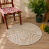 Handmade Round Jute Rug – Assorted Printed & Braided Boho Area Rug – Natural Indian Floor Mat - Image 2
