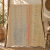 Vintage Ivory & Mustard Kantha Quilt 60x90 Inches – Hand Stitched Cotton Boho Throw - Image 5