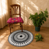 Handmade Round Jute Rug – Assorted Printed & Braided Boho Area Rug – Natural Indian Floor Mat - Image 4