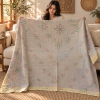 Vintage Handmade Kantha Quilt – Soft Grey Floral Cotton Bedspread, Hand Stitched Indian Throw, 60 x 90 Inches - Image 3