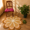 Handmade Round Jute Rug – Assorted Printed & Braided Boho Area Rug – Natural Indian Floor Mat