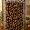 Black Vintage Kantha Curtain – Handmade Cotton Patchwork Boho Indian Window Door Curtain – 1 Pc - Image 4