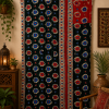 Black Vintage Kantha Curtain – Handmade Cotton Patchwork Boho Indian Window Door Curtain – 1 Pc - Image 7
