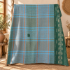 Vintage Green Plaid Kantha Quilt – Hand Stitched Cotton Indian Throw 60 x 90 Inches - Image 5