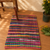 Handmade Cotton Chindi Rag Rug – Assorted Boho Woven & Tufted Floor Mat – Multicolor Recycled Fabric Rug - Image 6
