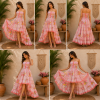 Pink Floral Patchwork Maxi Dress – Strapless Smocked Tiered Boho Summer Dress, High Low Festival Dress - Image 6