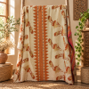 Olive Green Pink Geometric Vintage Kantha Quilt – Handmade Cotton Bedspread Throw 60x90 Inch - Image 5