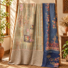Cream Purple Floral Vintage Kantha Quilt – Hand Stitched Cotton Indian Bedspread Throw 60x90 Inch - Image 5