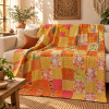 Assorted Yellow Patchwork Kantha Quilt – Handmade Cotton Bedspread 60 × 90 Inches