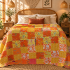 Assorted Yellow Patchwork Kantha Quilt – Handmade Cotton Bedspread 60 × 90 Inches - Image 2