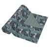 Slate Blue and Teal Peacock Handmade Cotton Kantha Quilt – Double 90×108 inches - Image 2