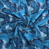 Bright Blue Peacock Floral Handmade Cotton Kantha Quilt – Double 90×108 inches - Image 4
