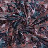 Dusty Rose and Navy Peacock Handmade Cotton Kantha Quilt – Double 90×108 inches - Image 4
