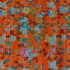Orange Multicolor Floral Handmade Cotton Kantha Quilt – Baby 40×40 inches - Image 7