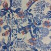 Blue and Beige Botanical Handmade Cotton Kantha Quilt – Double 90×108 inches - Image 4