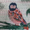 Cream and Green Bird Floral Handmade Cotton Kantha Quilt – Multiple Sizes - Image 4