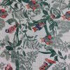 Cream and Green Bird Floral Handmade Cotton Kantha Quilt – Multiple Sizes - Image 5