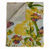Yellow and Green Bird Floral Handmade Cotton Kantha Quilt – Multiple Sizes - Image 3
