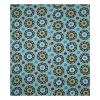 Aqua Blue and Black Medallion Handmade Cotton Kantha Quilt – Double 90×108 inches - Image 3