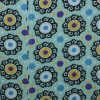 Aqua Blue and Black Medallion Handmade Cotton Kantha Quilt – Double 90×108 inches - Image 5