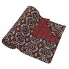 Brown and Orange Geometric Handmade Cotton Kantha Quilt – Double 90×108 inches - Image 2