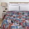 Multicolor Patchwork Handmade Cotton Kantha Quilt – Double 90×108 inches
