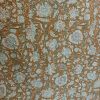 Mustard and Sage Floral Handmade Cotton Kantha Quilt – Double 90×108 inches - Image 4