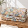 Cream Multicolour Paisley Kantha Quilt - Image 5