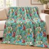 Aqua Frida Botanical Kantha Quilt - Image 3