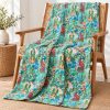 Aqua Frida Botanical Kantha Quilt - Image 4