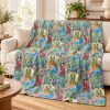 Grey Blue Frida Botanical Kantha Quilt - Image 3