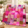 Pink Patola Silk Patchwork Kantha Quilt - Image 3