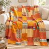 Orange Patola Silk Patchwork Kantha Quilt - Image 3