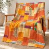 Orange Patola Silk Patchwork Kantha Quilt - Image 4
