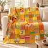 Yellow Orange Patola Silk Patchwork Kantha Quilt - Image 3