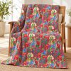 Red Frida Botanical Kantha Quilt - Image 4