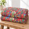 Red Frida Botanical Kantha Quilt - Image 5