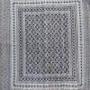 Indigo and Ivory Diamond Ajrak Hand Block Kantha Quilt – Single or Double - Image 2