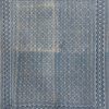 Slate Blue and Indigo Medallion Ajrak Hand Block Kantha Quilt – Single or Double - Image 2
