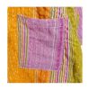 Mustard and Lilac Striped Reversible Kantha Top – Handmade Vintage Cotton Sari Boho Top, Free Size - Image 3