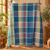 Royal Blue Floral Vintage Kantha Quilt – Hand Stitched Recycled Cotton Bed Throw 60x90 Inch - Image 5